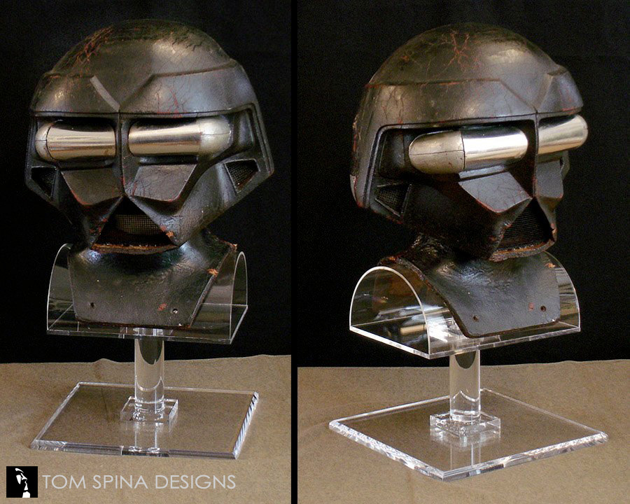 Custom movie prop mask acrylic helmet stand for STAR from the Black Hole