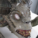 Soulkeeper Demon mask restoration of foam latex prop