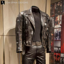 Terminator 2 movie costume display Arnold Schwarzenegger Jacket and Pants