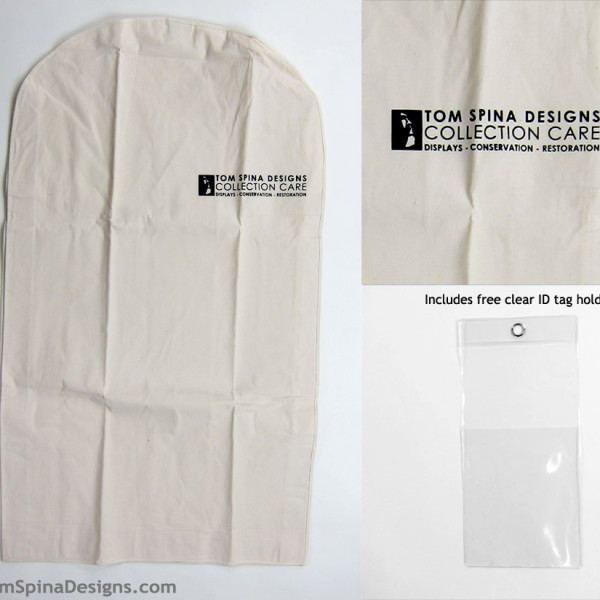 42" archival suit bag cotton muslin costume hanger bag