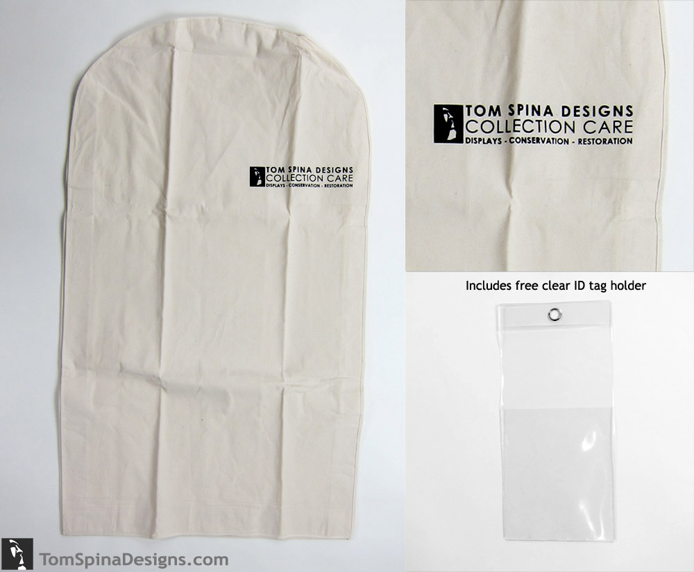 42" archival suit bag cotton muslin costume hanger bag