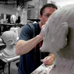 Brian Lewis sculpting alien masks