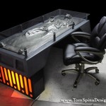 Han Solo in Carbonite desk - themed coffee table/furniture charity auction Mark Hall Casting Crowns