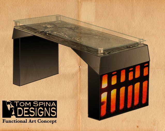 Star Wars Han Solo Carbonite Desk Custom Furniture Tom Spina