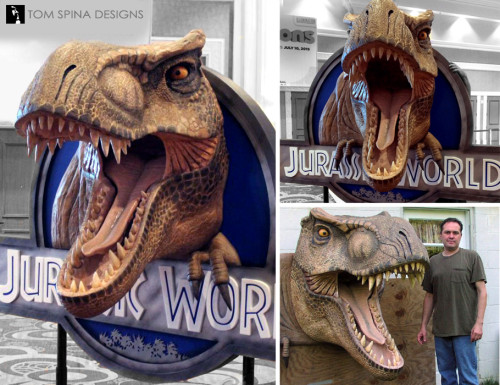 foam tyrannosaurus rex photo op bust exhibit prop