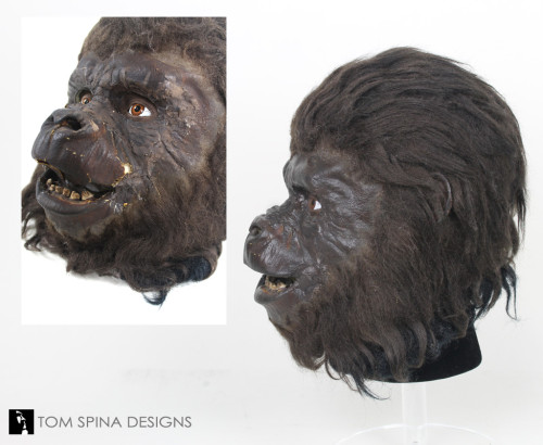 Planet of the Apes Mask Prop gorilla from 1968 film on custom mannequin head