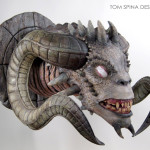 Display of an Animatronic movie costume head by KNB Effects