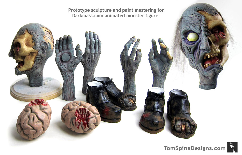 Toy Prototype Sculpting of Zombie Motionette Animated Monster Figure