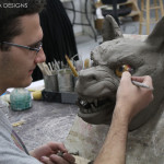 Steve Richter werewolf bust sculptor