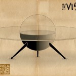 UFO Coffee Table 50's movie alien flying saucer custom home theater furniture table concept