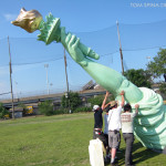 Statue of Liberty photo-op installation at GovBallNYC