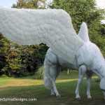 Pegasus life size horse prop statue