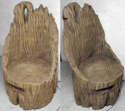 Movie themed faux tree throne chair theme prop for home theater or office furniture