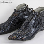 Alien costume feet HR Giger movie prop restoration and conservation