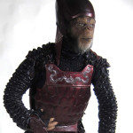 Tim Burton Planet of the Apes chimp movie costume Rick Baker mask on custom mannequin