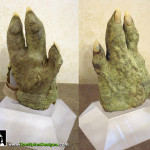Yoda puppet hand, part of his costume conservation