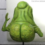 life sized movie prop statue of Slimer Ghost (rear view of his butt!)