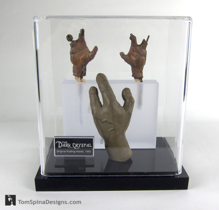 The Dark Crystal movie props custom acrylic display case