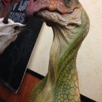 Casey Love Dinosaur head sculpture