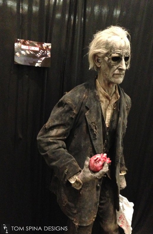 Peter Cushing zombie sculpted statue