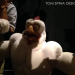custom chicken super hero sculpture