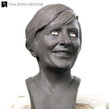 life-sized female bust from photos