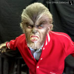 teenage werewolf statue at monsterpalooza trade show