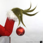 Grinch movie poster hand and custom sculpture