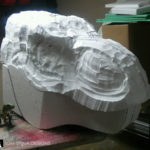 EPS foam t-rex head sculpture