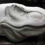 foam Scaled T-Rex Head Prop Bust