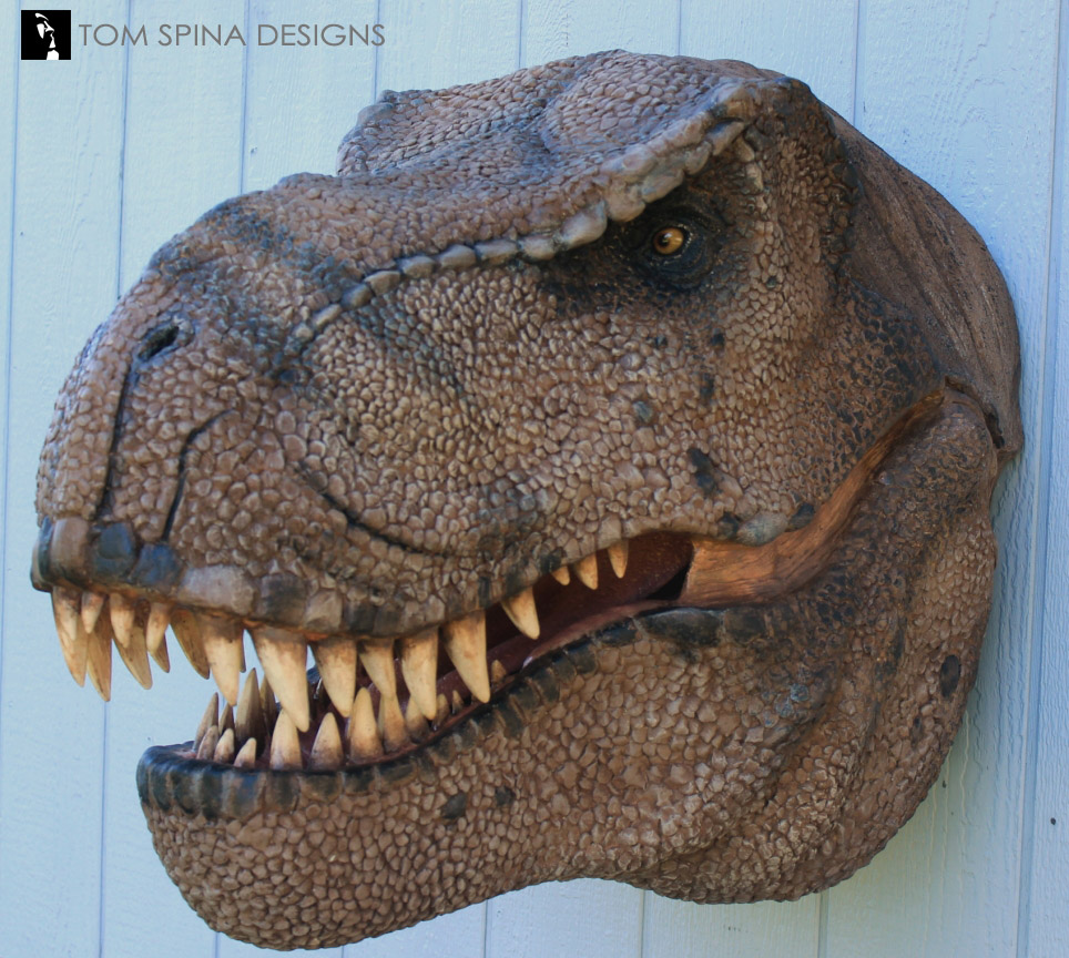 Scaled T-Rex Head Prop Bust - Tom Spina Designs » Tom Spina Designs