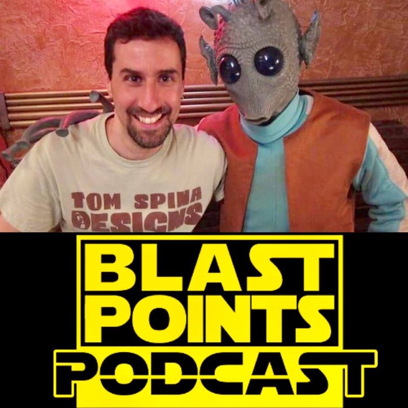 Tom Spina with Greedo costume on Blast Points Podcast