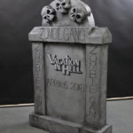 hand carved foam tombstone prop