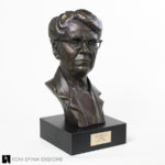 life sized bronze bust sculpture of Edith Quimby
