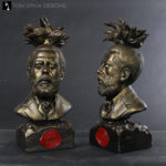 Reggie Watts Taskmaster Faux Bronze Bust Sculptures