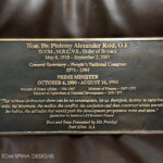 custom bronze plaque for statue