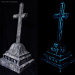 tombstone Halloween props for a custom graveyard