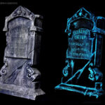UV tombstone Halloween props for a custom graveyard