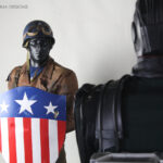 Captain America movie costumes Steve Rogers and Hydra Soldier