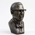 company founder memorial bust from photos