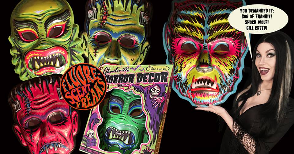 Ghoulsville Gill Freak 23" 3-D Mask Wall Decor Halloween Creature Black Lagoon 