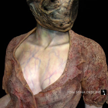 Custom mannequin display for Silent Hill dark nurse costume