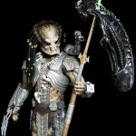 Predator costume display custom mannequin statue for movie costume with themed base