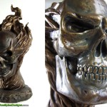 resin life-sized bust with realistic bronze finish