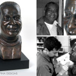 Memorial bronze tribute bust life sized