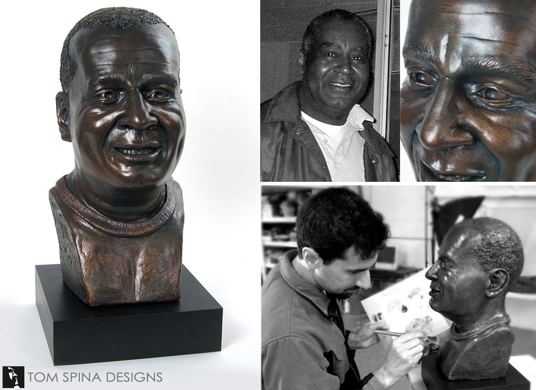 Memorial bronze tribute bust life sized