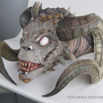 Soulkeeper Demon mask restoration of foam latex prop