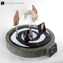 Batman Returns Penguin makeup with custom acrylic display cover