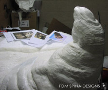 1976 King Kong Hand Chair made from carved foam