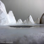 foam and plexiglass faux snow and ice model